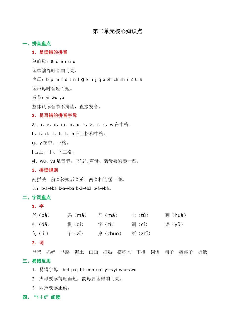 第二单元核心知识点.docx_第1页