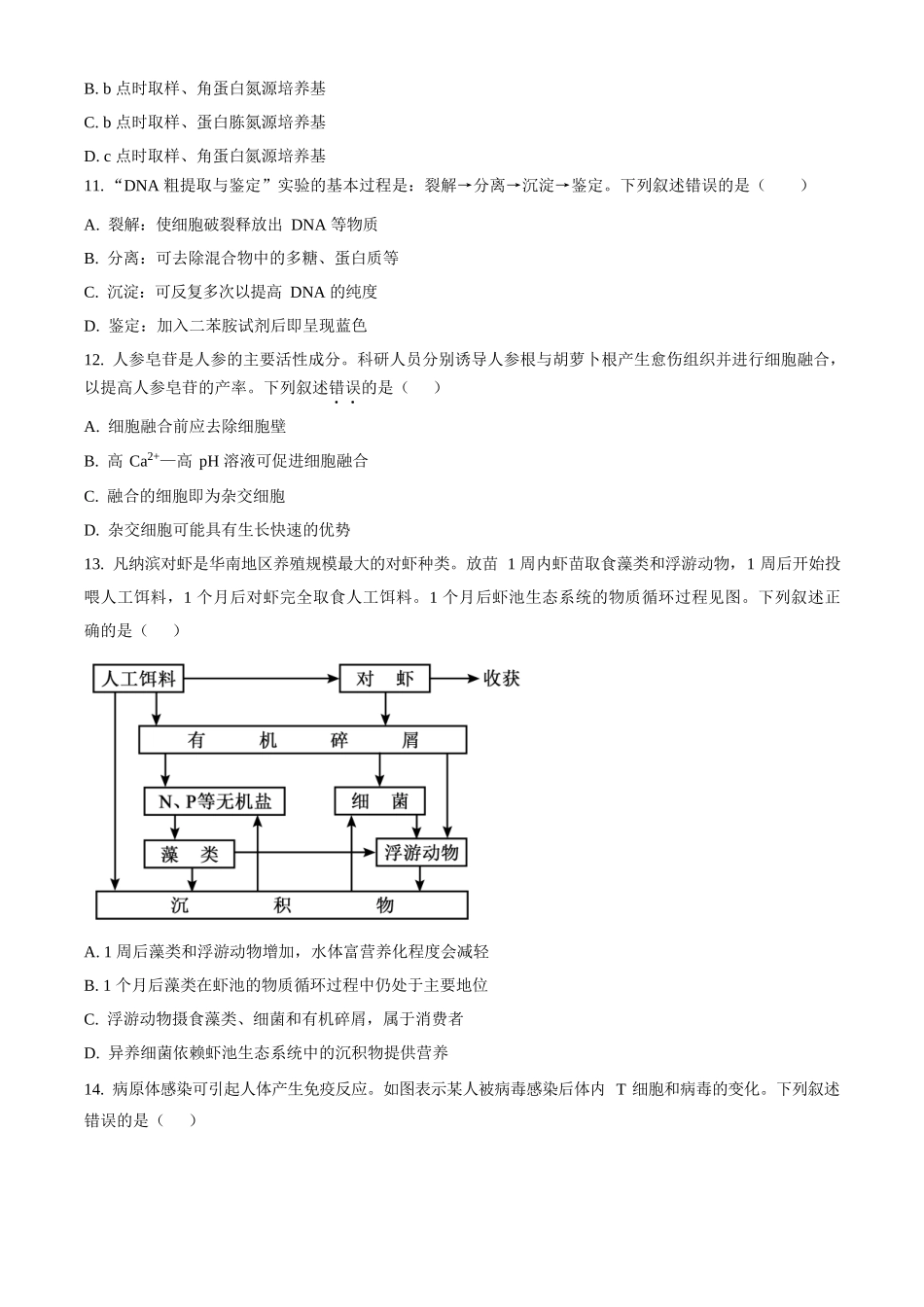 2023年高考生物真题（广东自主命题）（原卷版）.docx_第3页