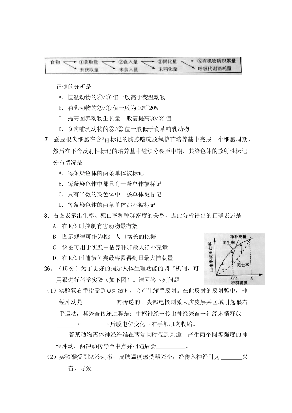 2010年高考生物真题（山东自主命题）（解析版）.doc_第2页