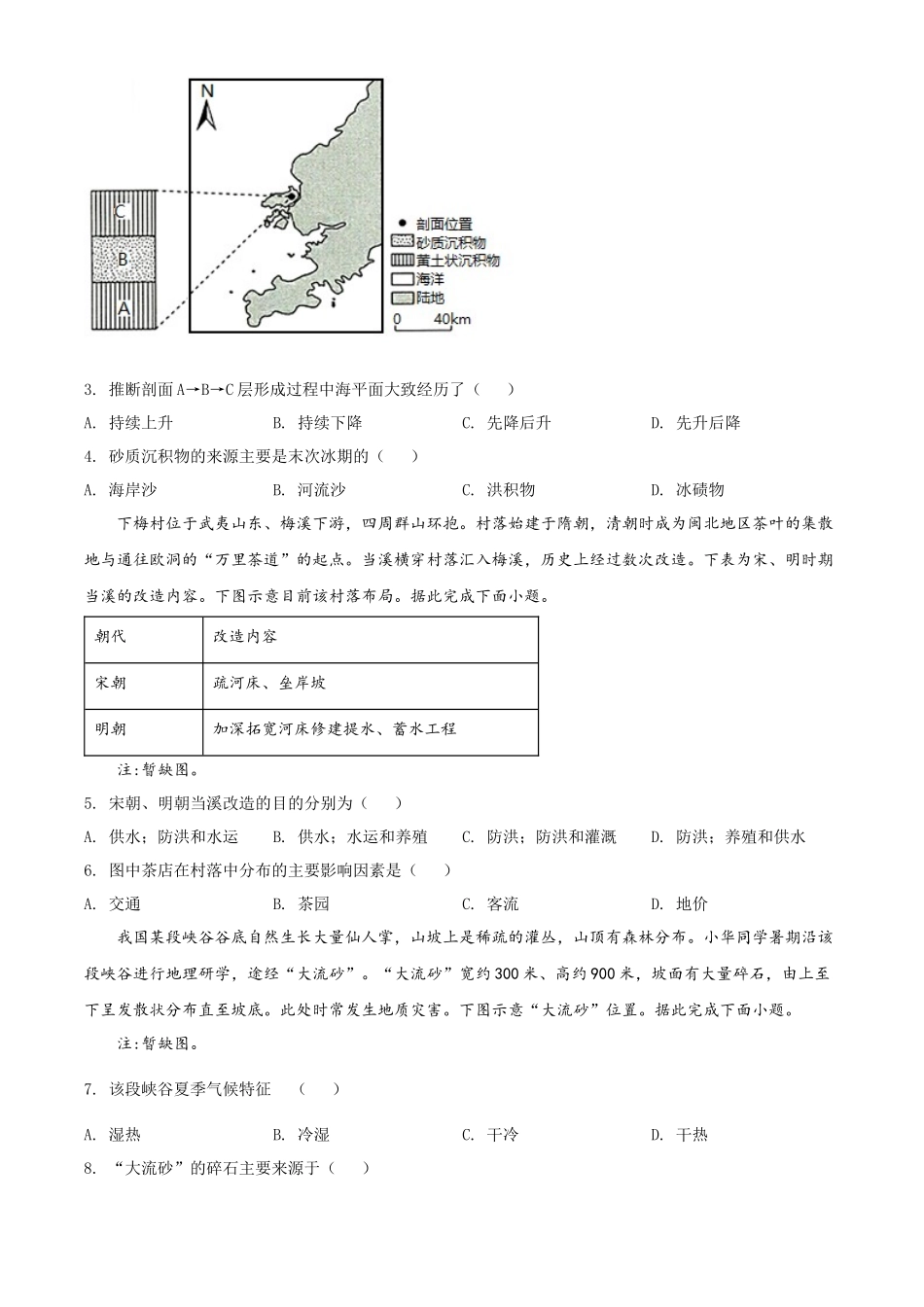2022年高考地理真题（辽宁自主命题）（原卷版）.docx_第2页