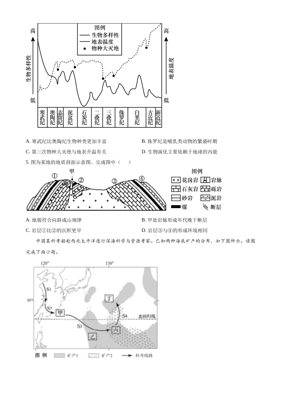 2022年北京市普通高中学业水平等级性考试地理试题（原卷版）.docx_第2页