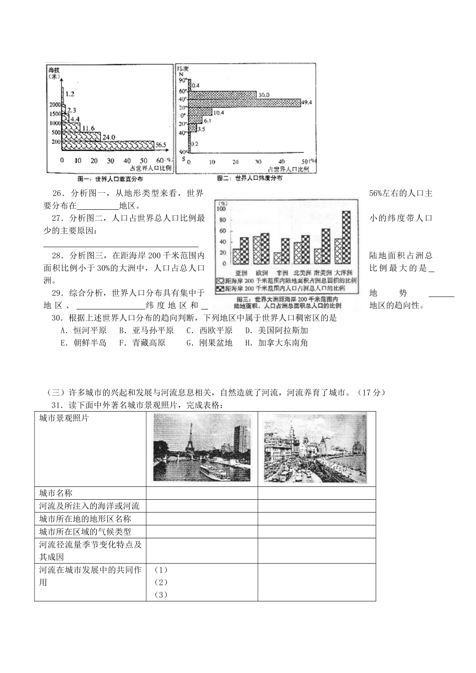 2004年上海高考地理真题及答案.doc_第3页