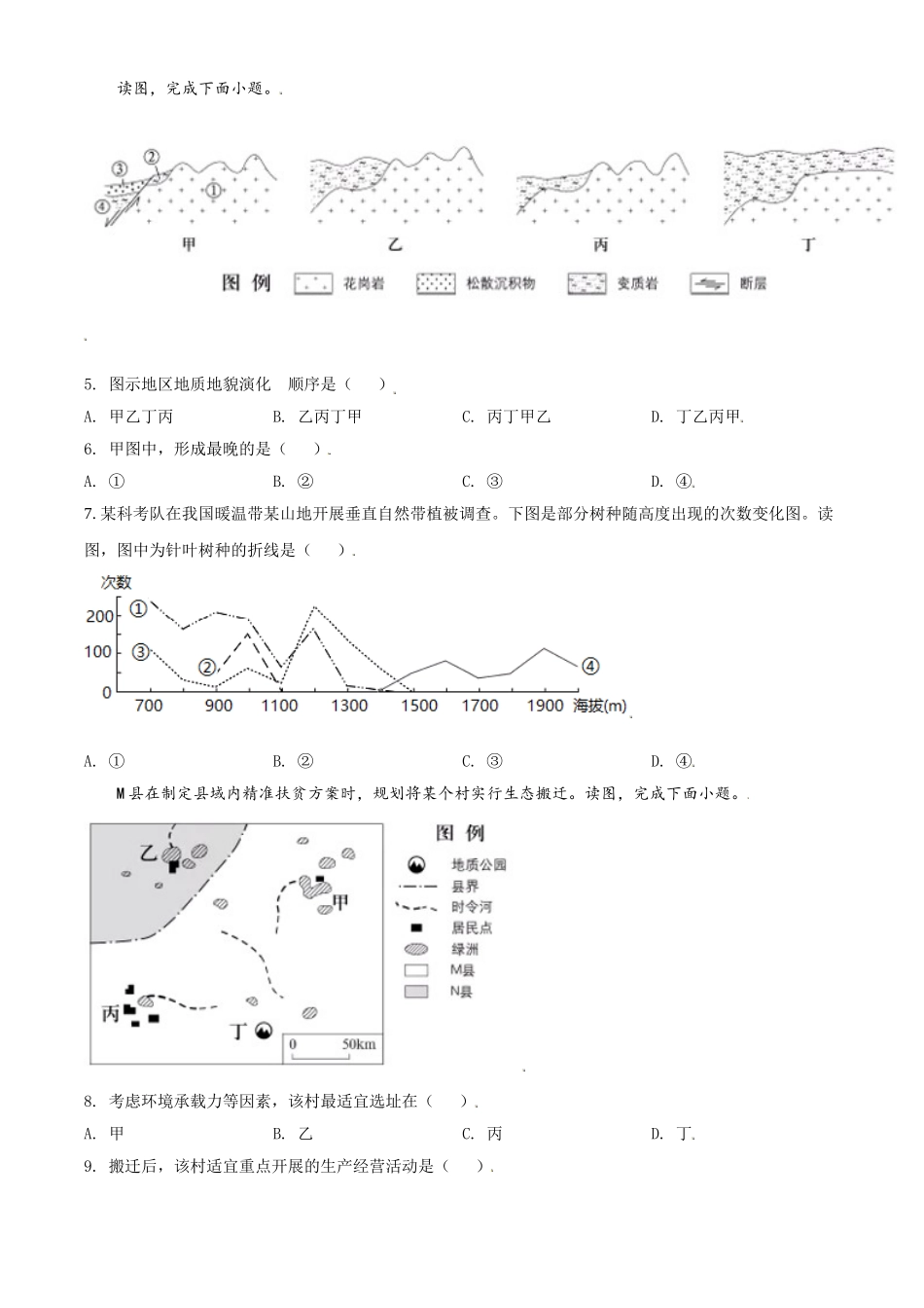 2021年北京市高考地理试卷（原卷版）(1).doc_第2页