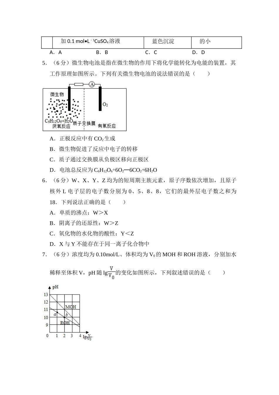 2015年高考化学真题（新课标Ⅰ）（解析版）.doc_第2页