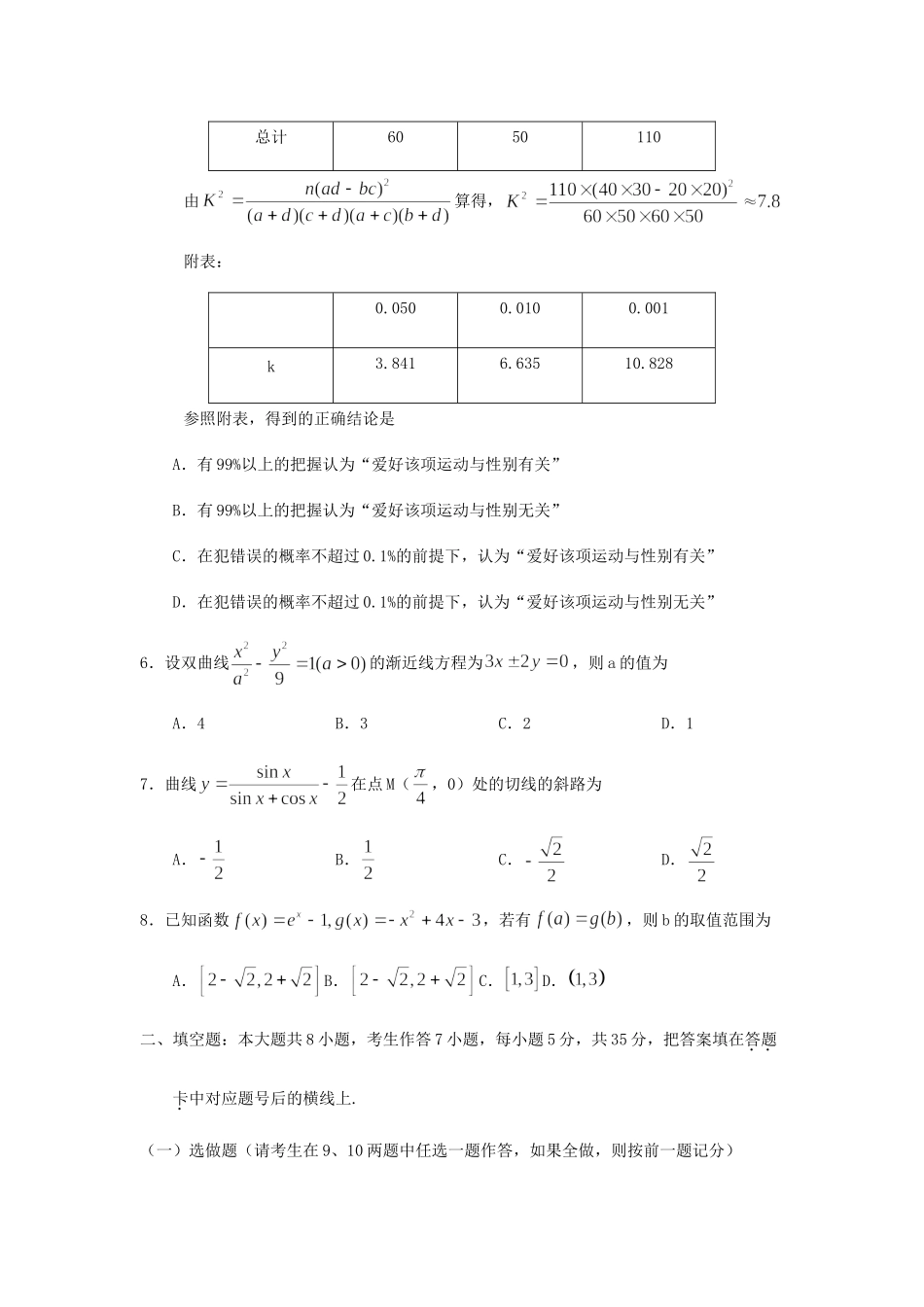 2011年高考数学真题（文科）（湖南自主命题）.doc_第2页