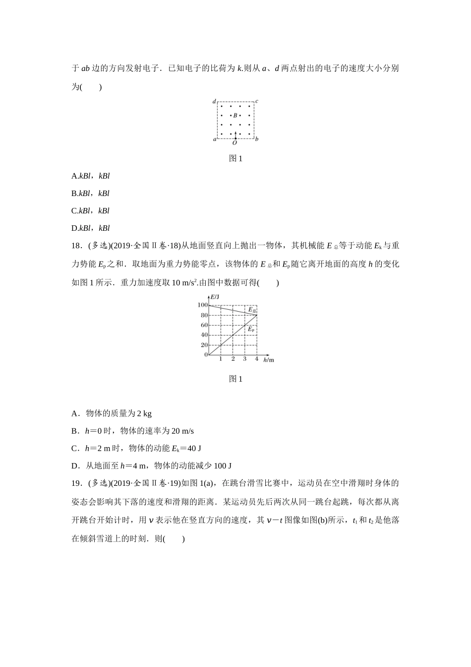 2019年高考物理真题（新课标Ⅱ）（原卷版）.docx_第2页