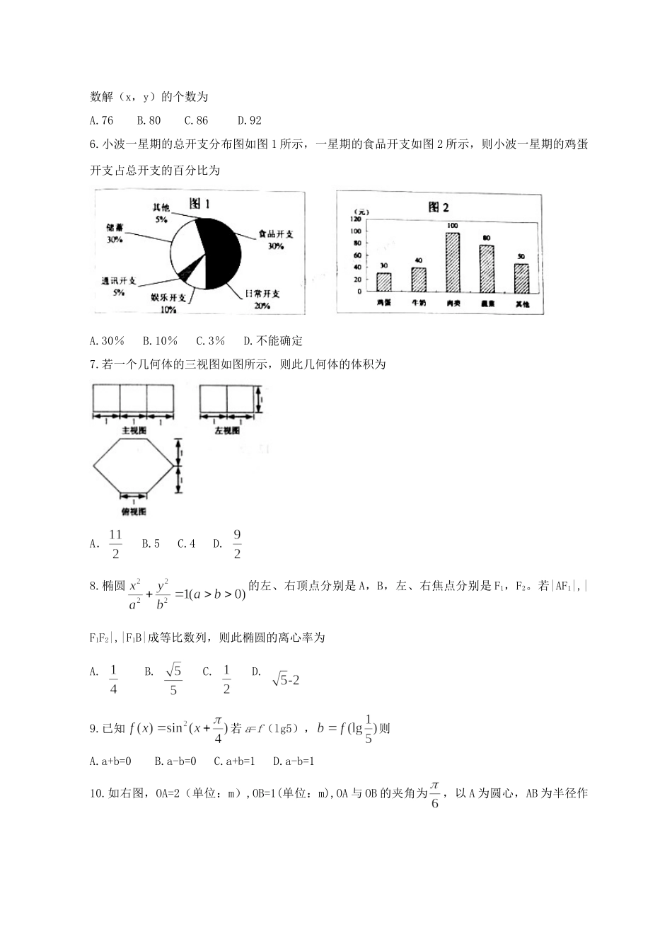 2012年江西高考文科数学试题及答案.doc_第2页