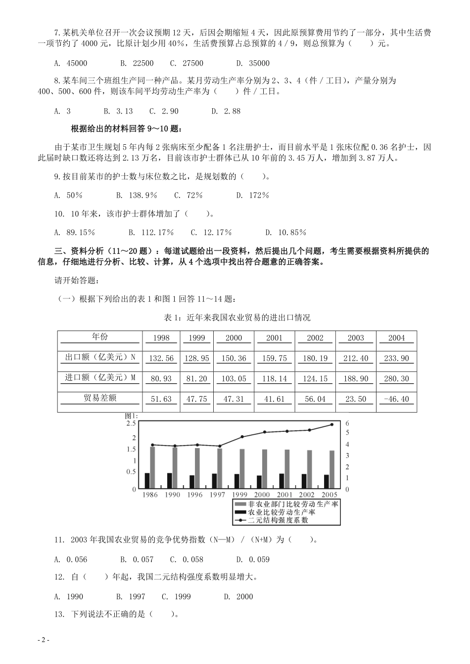 2006年上海市公务员考试《行测》真题.pdf_第2页