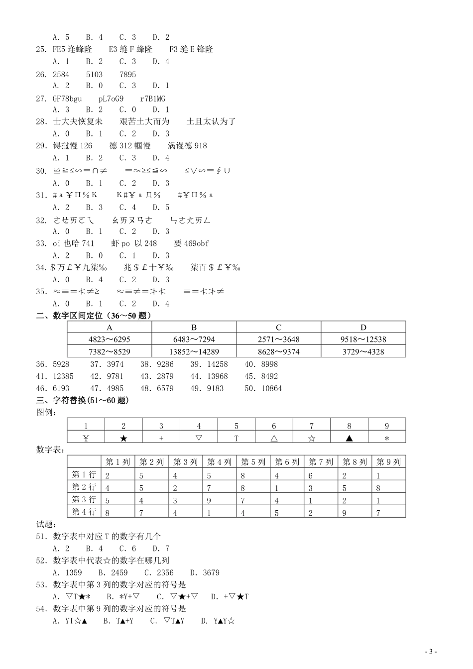 2006年江苏省公务员考试《行测》真题（B类卷）.pdf_第3页