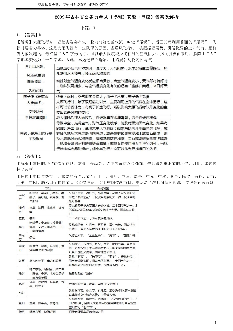 2009年0530吉林公务员考试《行测》真题（甲卷）答案及解析.pdf_第1页