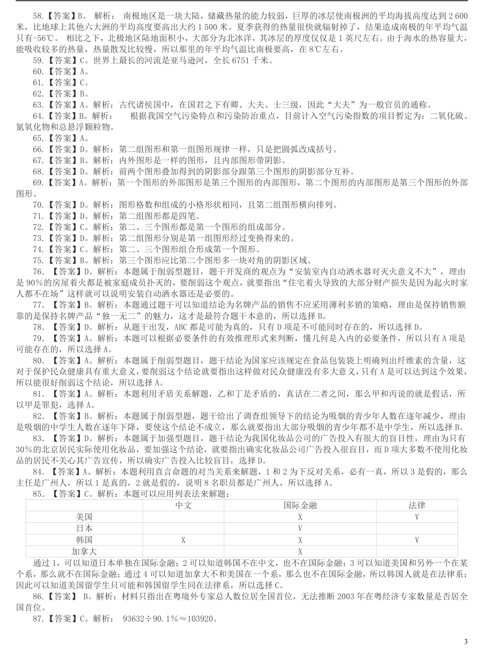 2004年广东公务员考试《行测》真题(下半年）答案及解析.pdf_第3页