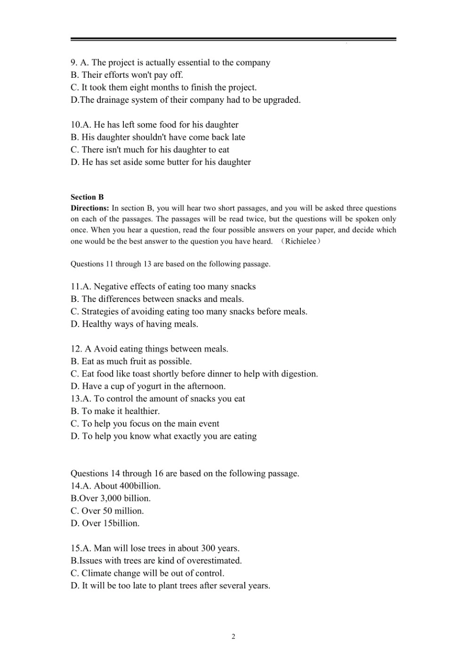 2022年1月 上海高考英语听力原文.pdf_第2页