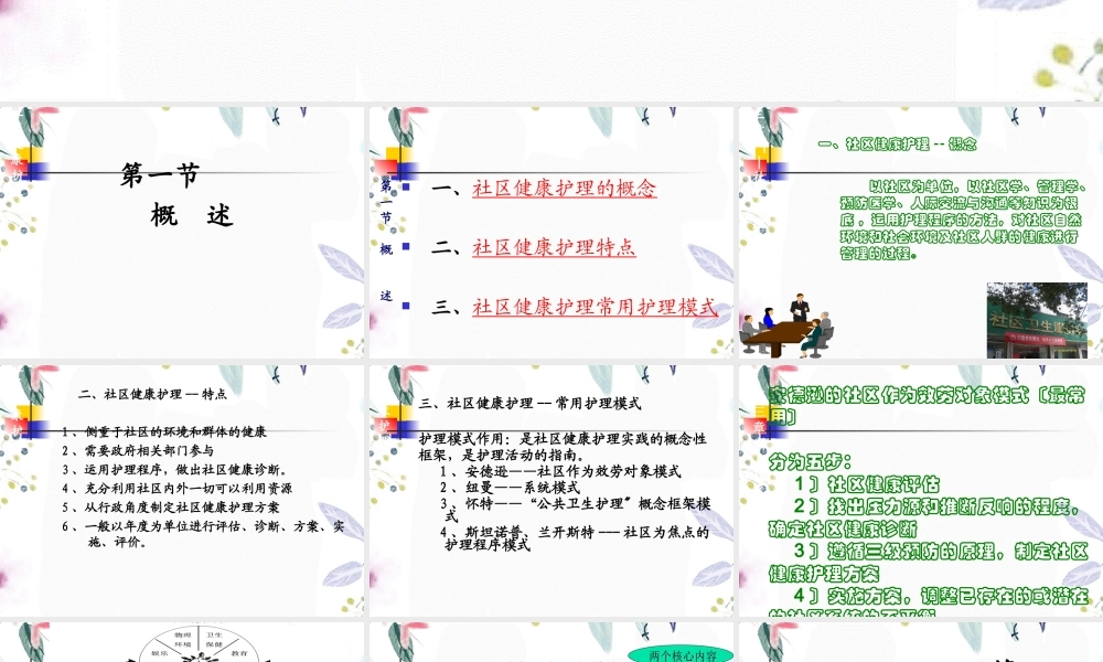 2023年级本护社护社区健康护理（教学课件）.ppt