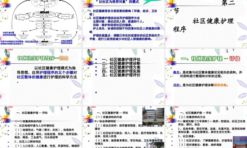 2023年级本护社护社区健康护理（教学课件）.ppt