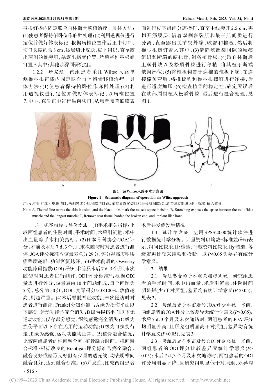 Wiltse入路单侧椎弓根...椎峡部裂的疗效及安全性研究_韩亮.pdf_第3页