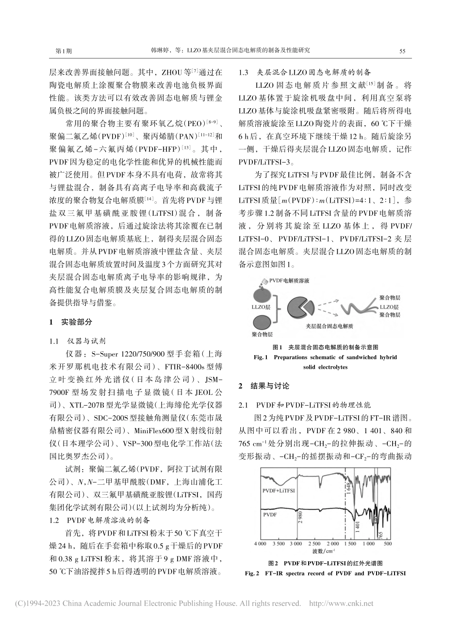 LLZO基夹层混合固态电解质的制备及性能研究_韩琳婷.pdf_第2页