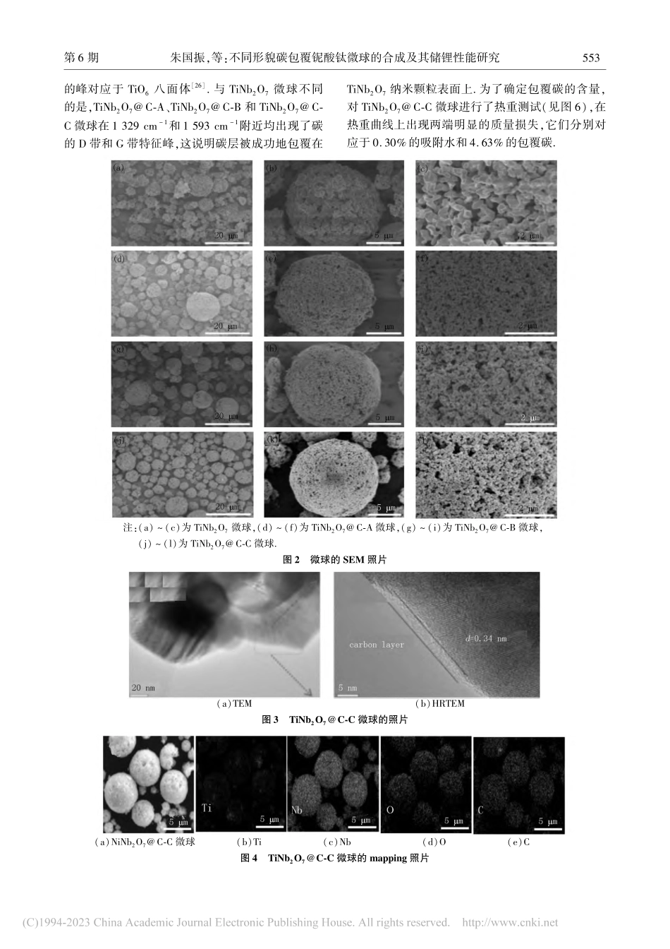 不同形貌碳包覆铌酸钛微球的合成及其储锂性能研究_朱国振.pdf_第3页