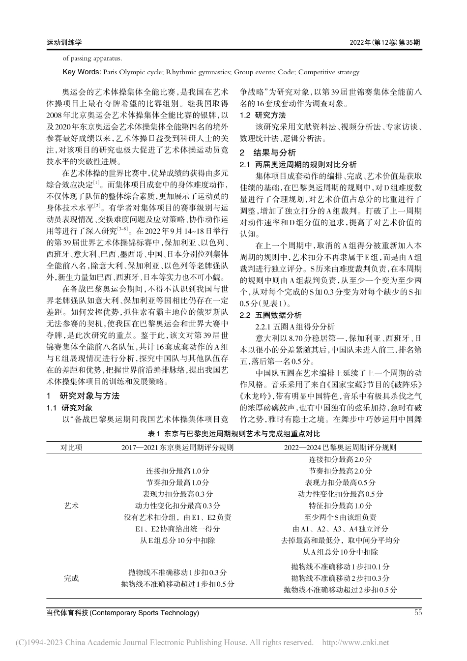 策略与突破：新奥运周期我国...9届世界艺术体操锦标赛为例_孟祥仪.pdf_第2页