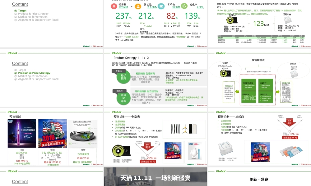 21.IROBOT扫地机器人天猫双11方案（预售阶段）.pptx