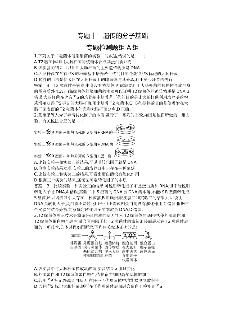 1_10-专题十遗传的分子基础.docx_第1页