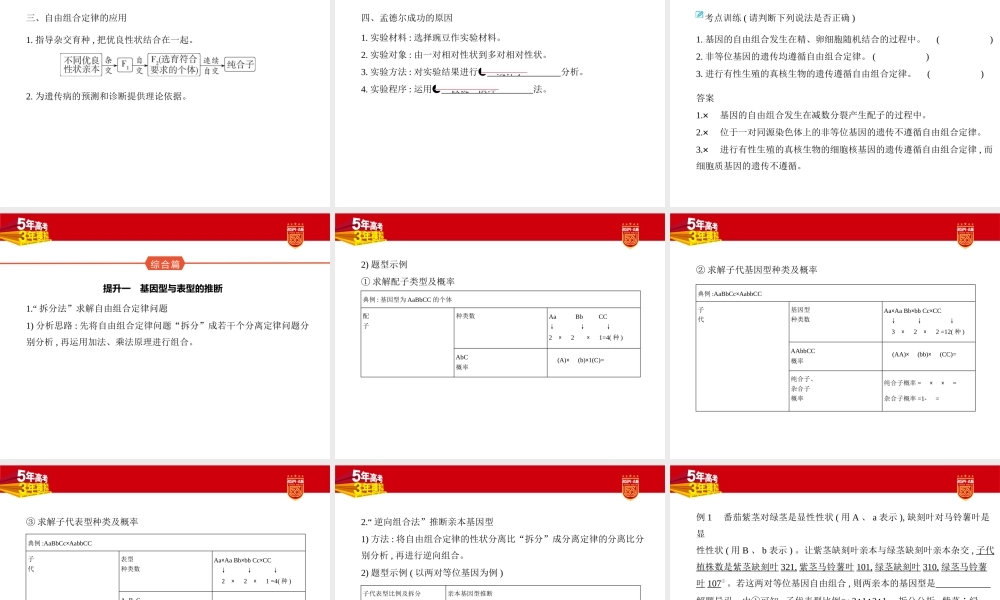 1_12-专题十二　基因的自由组合定律.pptx