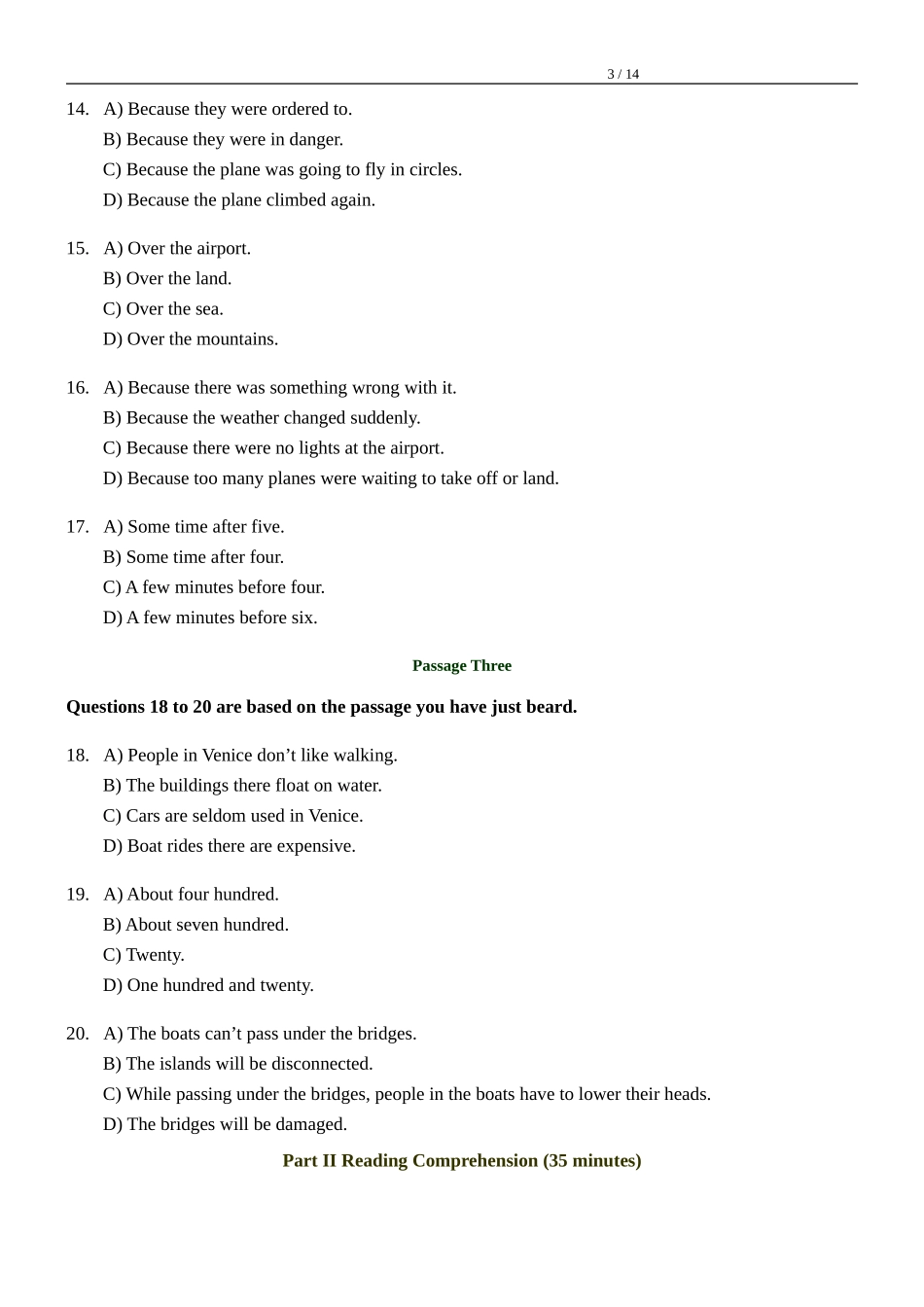 1992年1月大学英语六级(CET-6)真题试卷.doc_第3页