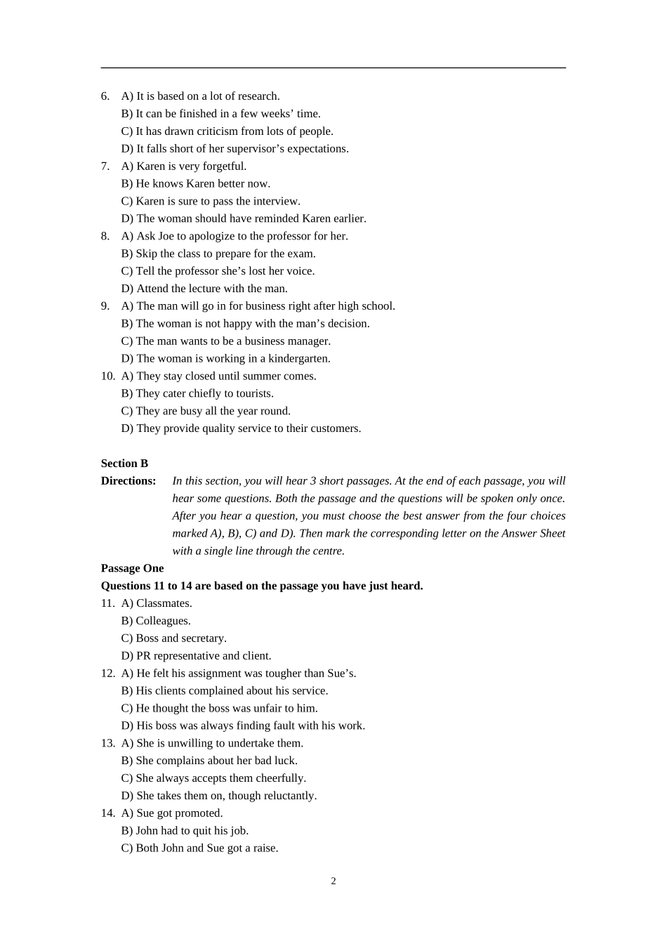 2005年1月英语六级真题及答案.doc_第2页