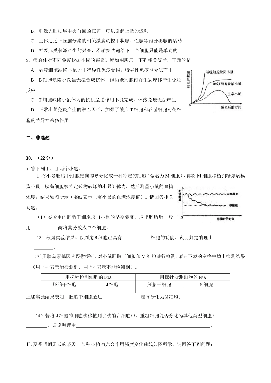 2009年四川省高考生物试卷及答案.doc_第2页