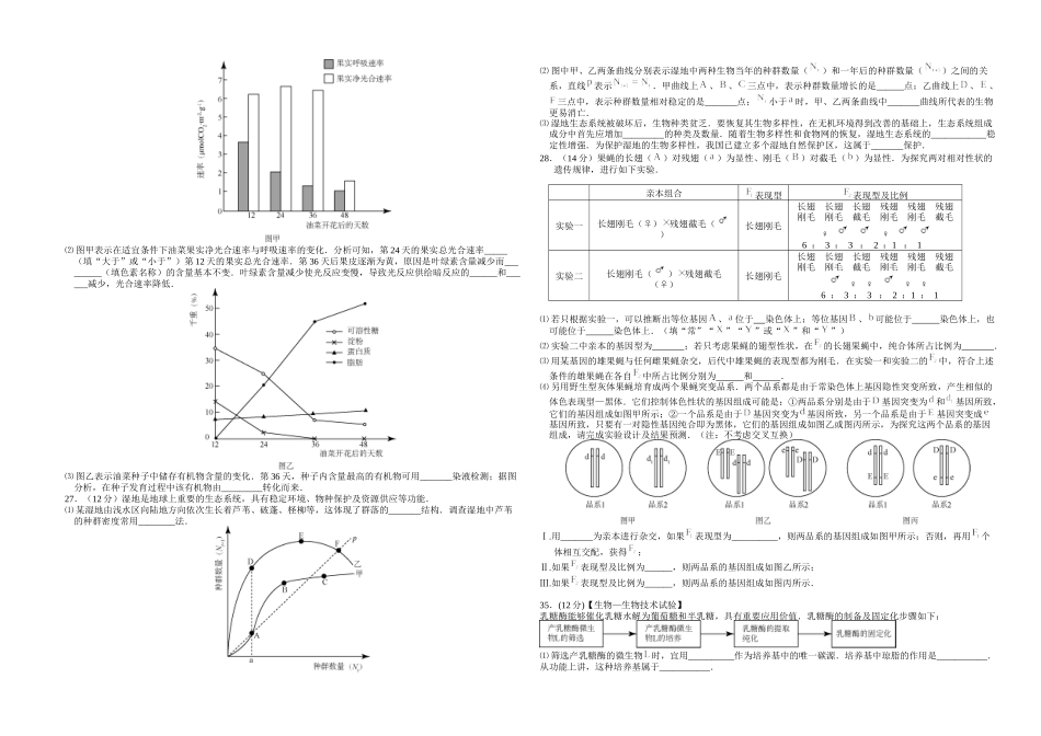 2015年高考真题 生物(山东卷)（含解析版）.docx_第2页