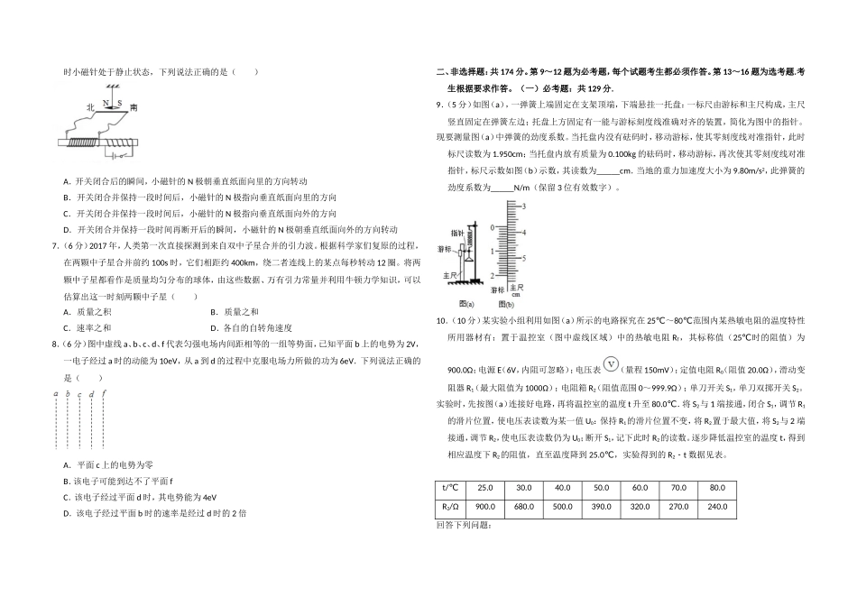 2018年高考真题 物理（山东卷)（原卷版）.doc_第2页