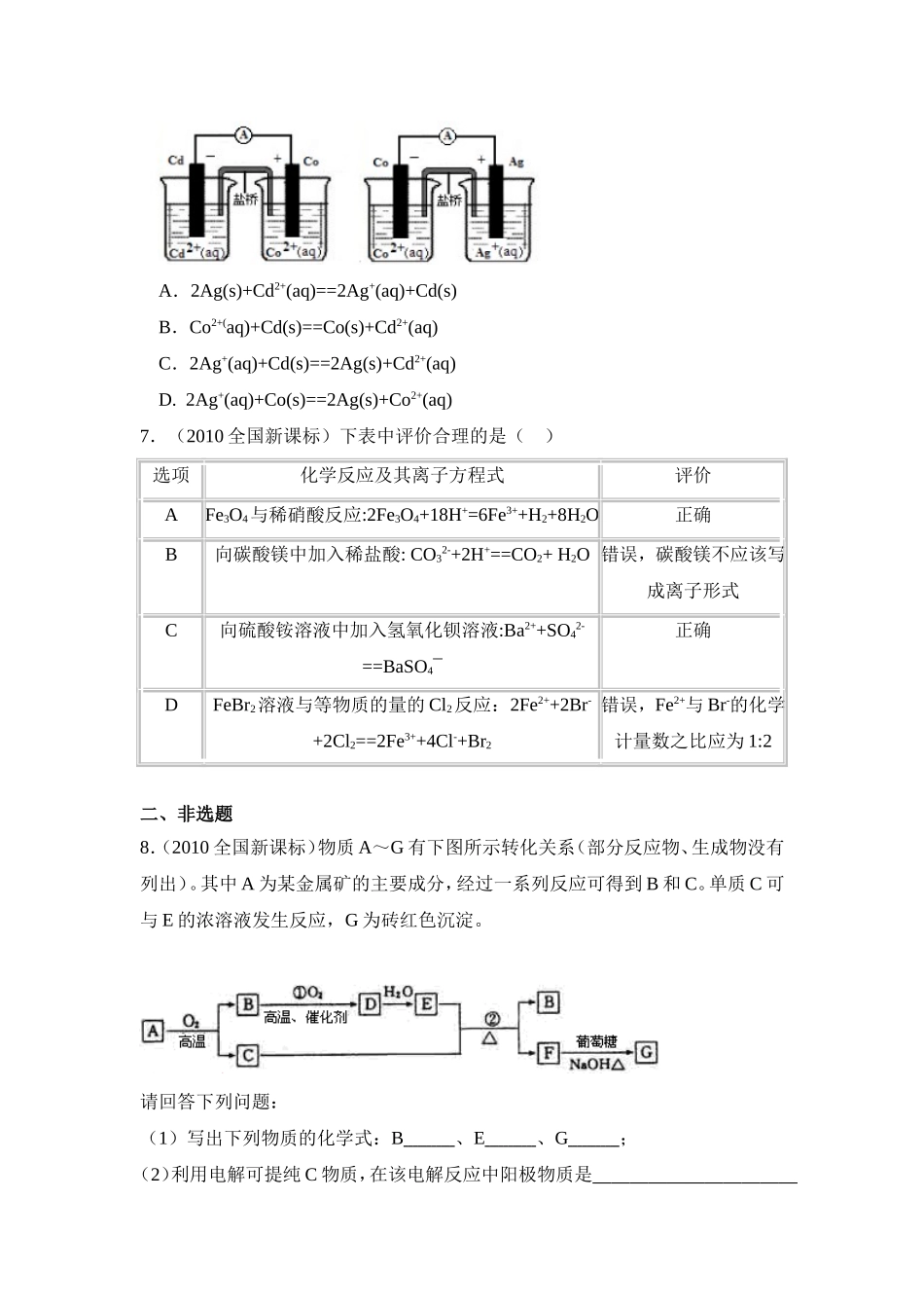 2010年全国统一高考化学试卷（新课标）（含解析版）.doc_第2页