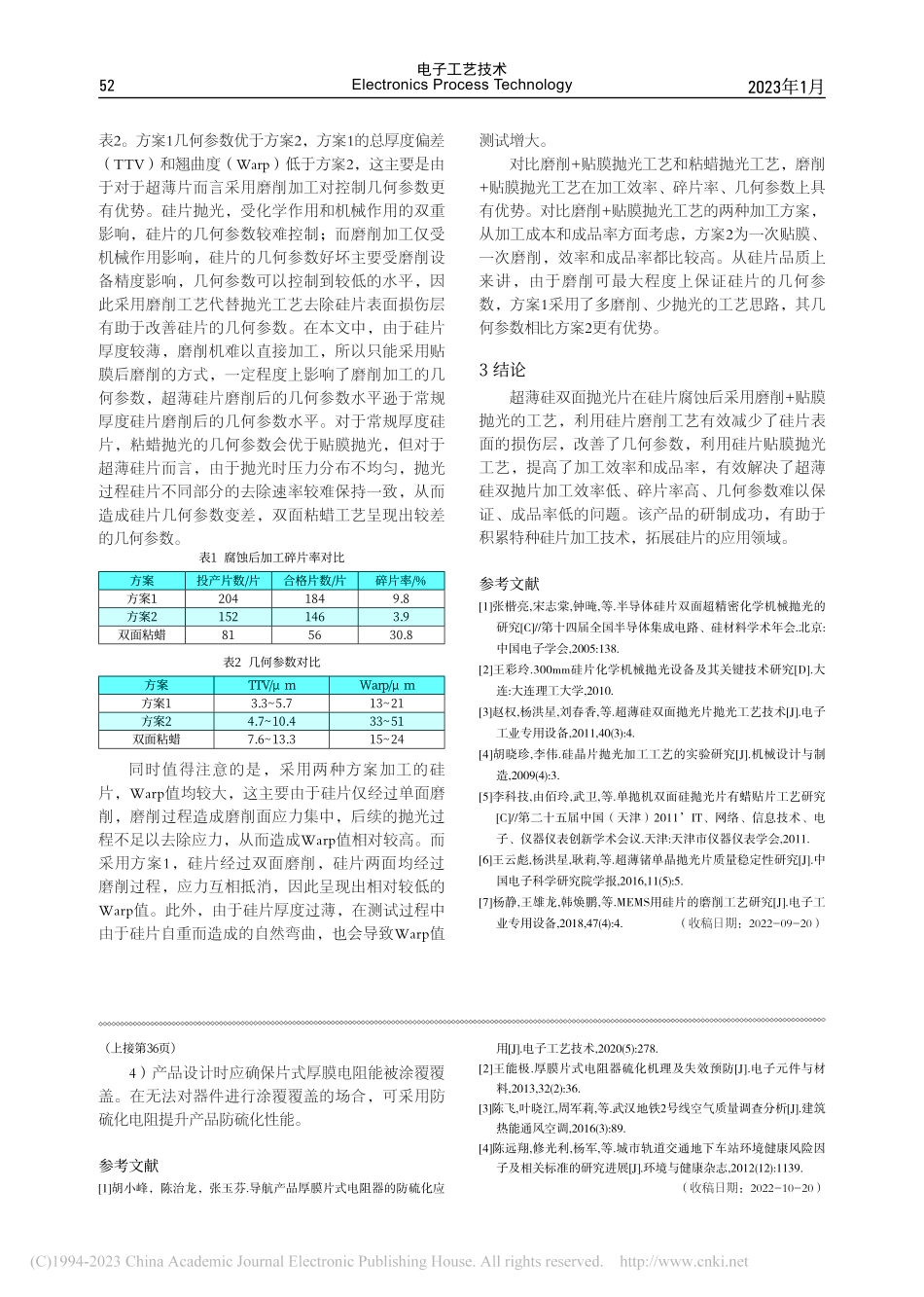 超薄硅双面抛光片加工效率的提升_田原.pdf_第3页