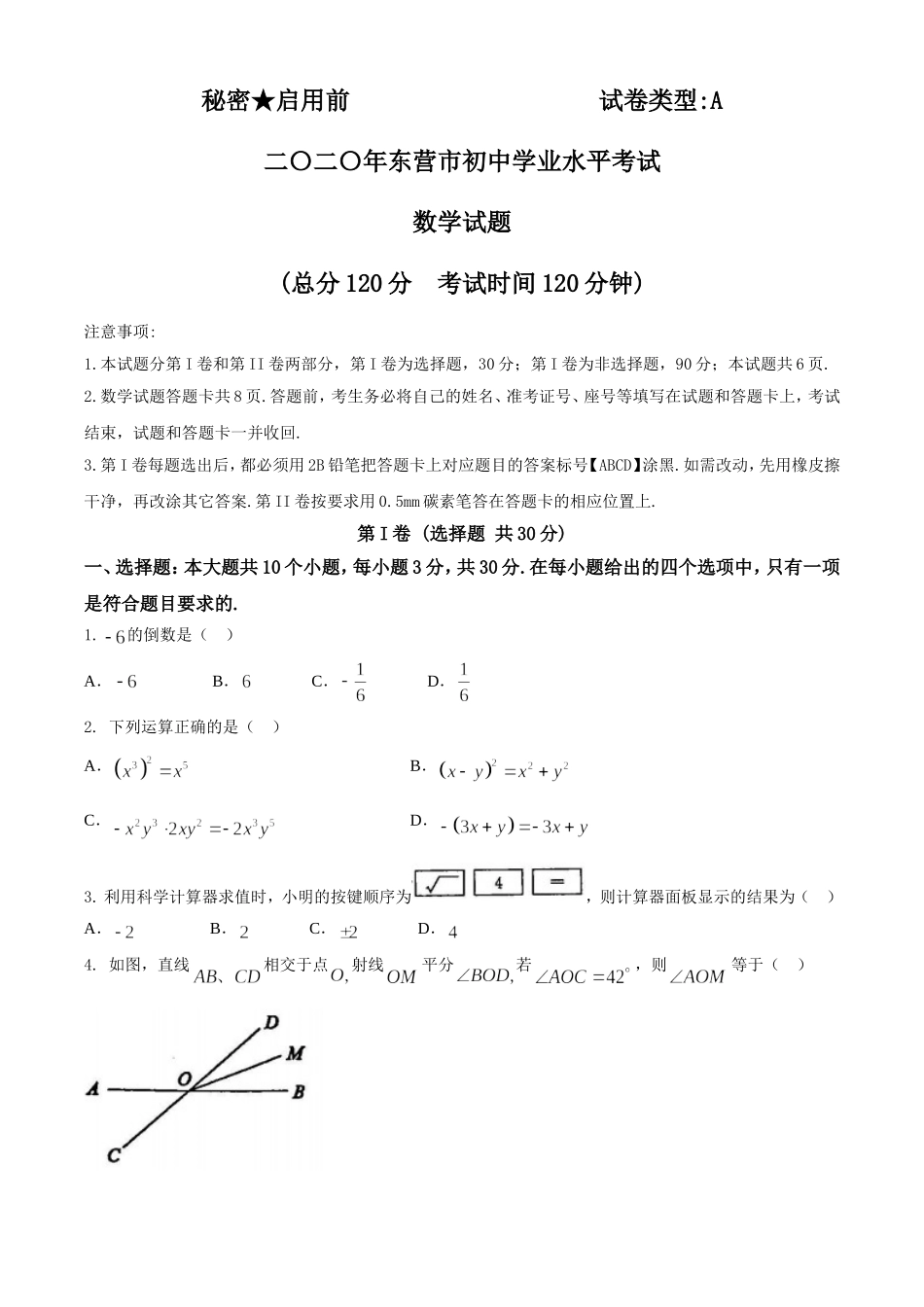 山东东营-word解析.doc_第1页