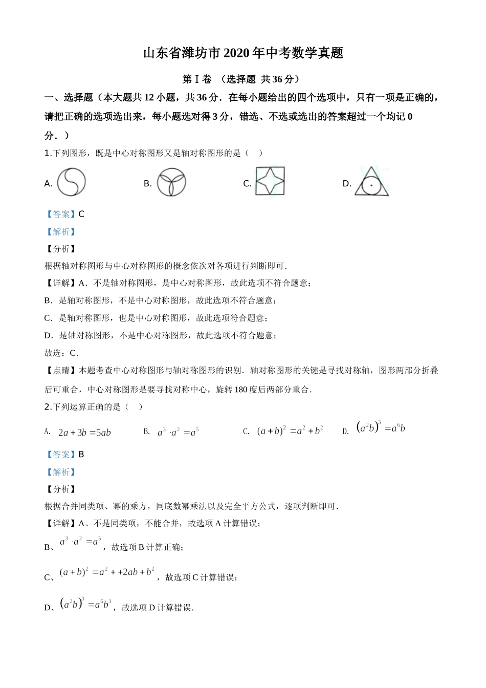 山东潍坊-word解析.doc_第1页