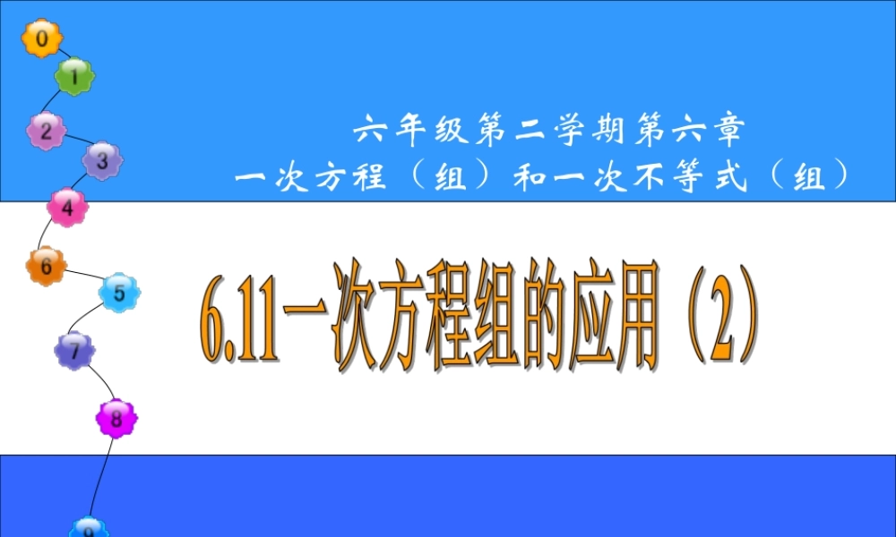 6.11 一次方程组的应用（2） 课件（13张ppt）.ppt