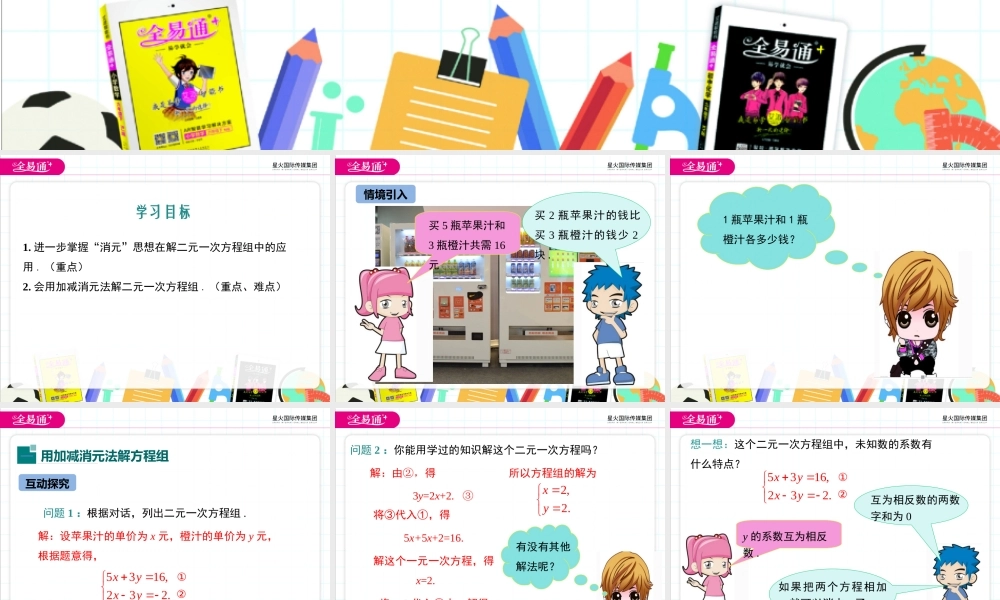 6.2 二元一次方程组的解法 第3课时.ppt