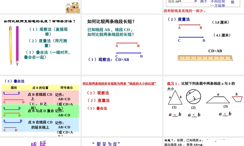 7.1 线段的大小的比较 课件（25张ppt）.ppt