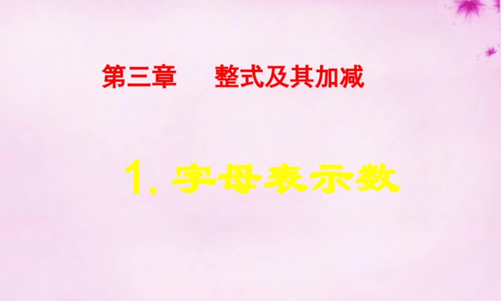 北京课改初中数学七上《2.1字母表示数》PPT课件 (1).ppt
