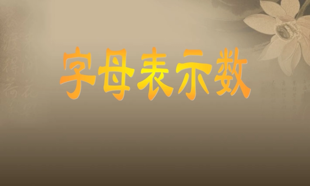 北京课改初中数学七上《2.1字母表示数》PPT课件 (3).ppt
