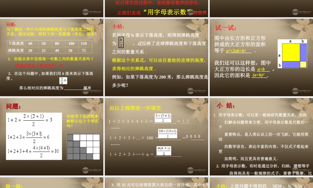 北京课改初中数学七上《2.1字母表示数》PPT课件 (3).ppt