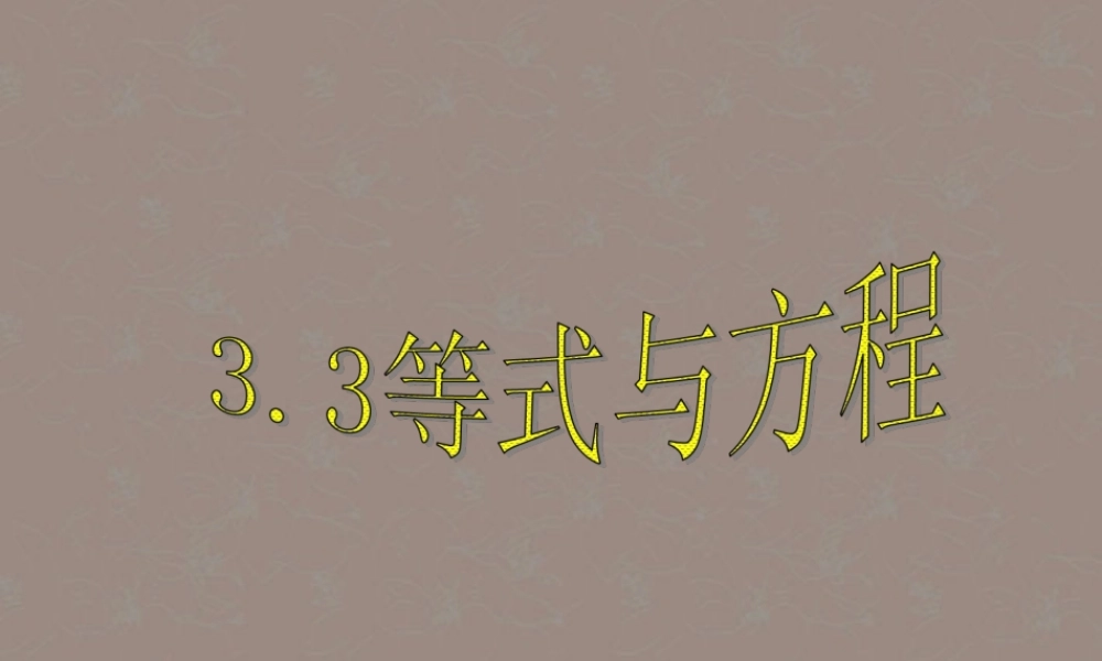 北京课改初中数学七上《2.3等式与方程》PPT课件.ppt