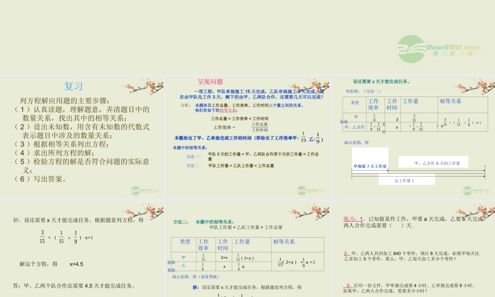 北京课改初中数学七上《2.6列方程解应用问题》PPT课件 (1).ppt