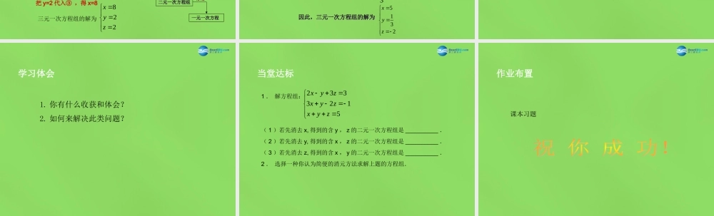 北京课改初中数学七下《5.5三元一次方程组》PPT课件 (1).ppt