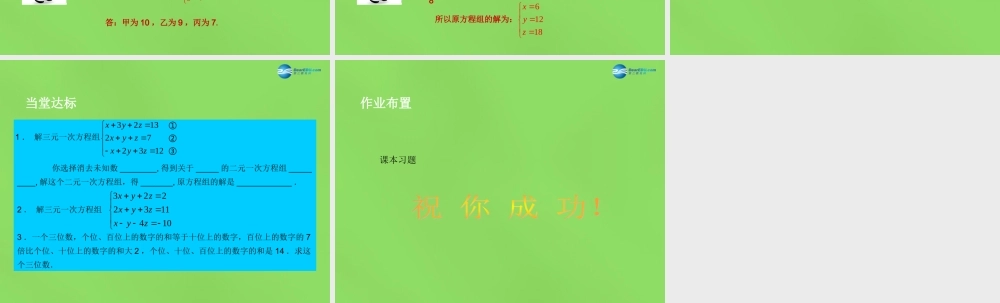 北京课改初中数学七下《5.5三元一次方程组》PPT课件 (2).ppt