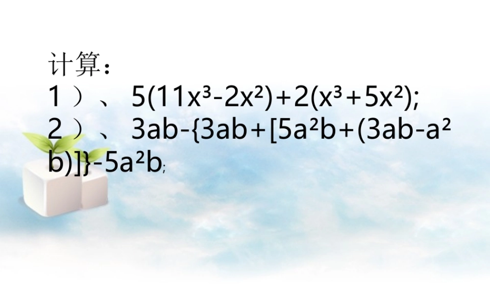 北京课改初中数学七下《6.1整式的加减法》PPT课件 (2).ppt
