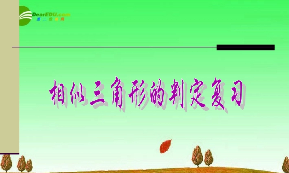 北京课改初中数学九上《19.5相似三角形的判定》PPT课件 (10).ppt