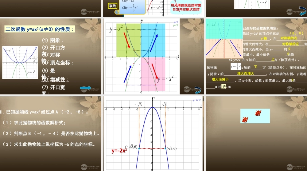 北京课改初中数学九上《20.2二次函数y=ax^2+bx+c(a≠0) 的图象》PPT课件 (4).ppt