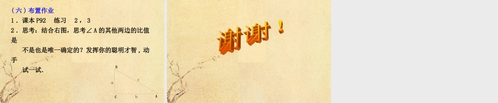 北京课改初中数学九上《21.1锐角三角函数》PPT课件 (2).ppt