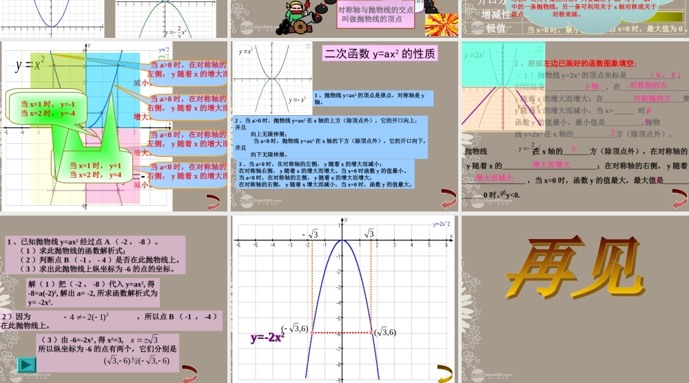 北京课改初中数学九上《二次函数的性质课件 北京课改版.ppt