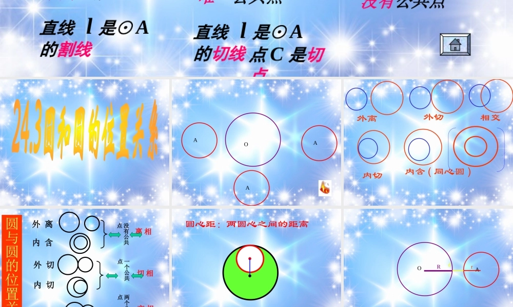 北京课改初中数学九下《24.3圆和圆的位置关系》PPT课件 (1).ppt